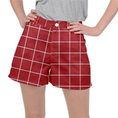 Red Plaid Ripstop Shorts by goljakoff