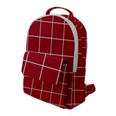 Red Plaid Flap Pocket Backpack (large) by goljakoff