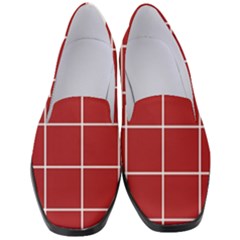 Red Plaid Women s Classic Loafer Heels by goljakoff