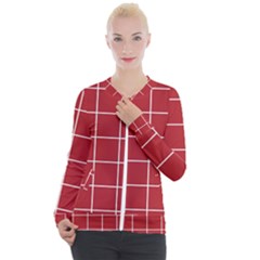 Red Plaid Casual Zip Up Jacket by goljakoff