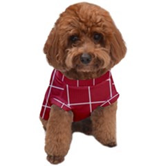 Red Plaid Dog T-shirt by goljakoff