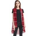 Red plaid Sleeveless Chiffon Waistcoat Shirt View1