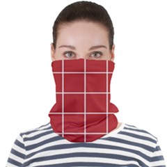 Red Plaid Face Seamless Bandana (adult) by goljakoff