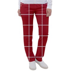 Red Plaid Women s Casual Pants by goljakoff