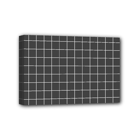 Gray Plaid Mini Canvas 6  X 4  (stretched) by goljakoff