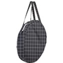 Gray plaid Giant Round Zipper Tote View3