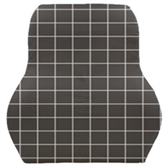 Gray Plaid Car Seat Back Cushion 