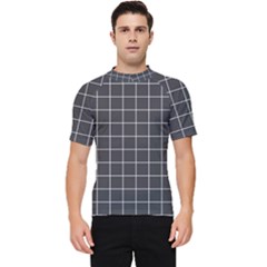 Gray Plaid Men s Short Sleeve Rash Guard by goljakoff