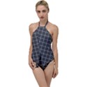 Gray plaid Go with the Flow One Piece Swimsuit View1