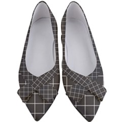 Gray Plaid Women s Bow Heels