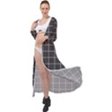 Gray plaid Maxi Chiffon Beach Wrap View1