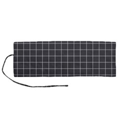 Gray Plaid Roll Up Canvas Pencil Holder (m) by goljakoff