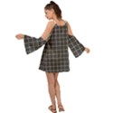 Gray plaid Kimono Sleeves Boho Dress View2