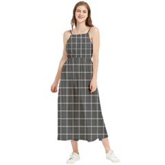 Gray Plaid Boho Sleeveless Summer Dress by goljakoff