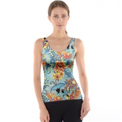 Butterfly And Flowers Tank Top by goljakoff