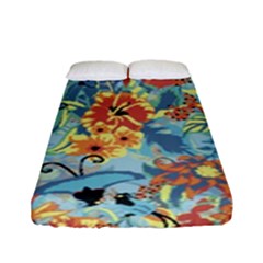 Butterfly And Flowers Fitted Sheet (full/ Double Size) by goljakoff