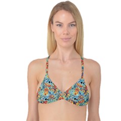 Butterfly And Flowers Reversible Tri Bikini Top by goljakoff