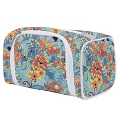 Butterfly And Flowers Toiletries Pouch by goljakoff