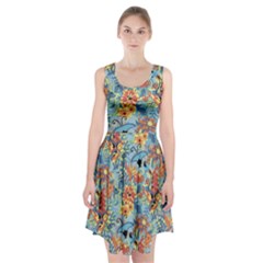 Butterfly And Flowers Racerback Midi Dress by goljakoff