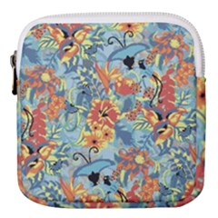 Butterfly And Flowers Mini Square Pouch by goljakoff