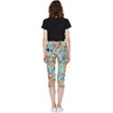 Butterfly and flowers Inside Out Lightweight Velour Capri Leggings  View2