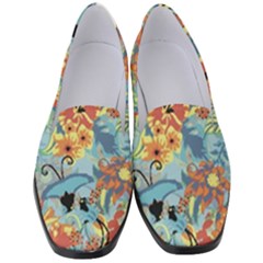 Butterfly And Flowers Women s Classic Loafer Heels by goljakoff