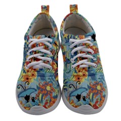 Butterfly And Flowers Athletic Shoes by goljakoff