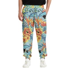 Butterfly And Flowers Men s Elastic Waist Pants by goljakoff