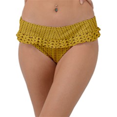 Knitted Pattern Frill Bikini Bottom by goljakoff