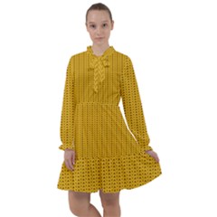 Knitted Pattern All Frills Chiffon Dress by goljakoff