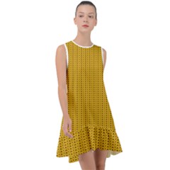 Knitted Pattern Frill Swing Dress by goljakoff