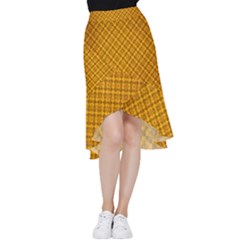 Golden 12 Frill Hi Low Chiffon Skirt