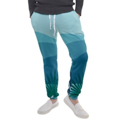 Illustration Of Palm Leaves Waves Mountain Hills Men s Jogger Sweatpants by HermanTelo