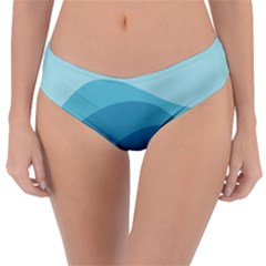 Illustration Of Palm Leaves Waves Mountain Hills Reversible Classic Bikini Bottoms