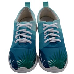 Illustration Of Palm Leaves Waves Mountain Hills Mens Athletic Shoes