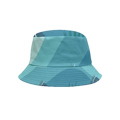 Illustration Of Palm Leaves Waves Mountain Hills Inside Out Bucket Hat (kids)