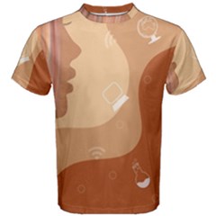 Online Woman Beauty Brown Men s Cotton Tee by Mariart