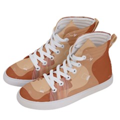 Online Woman Beauty Brown Men s Hi-top Skate Sneakers