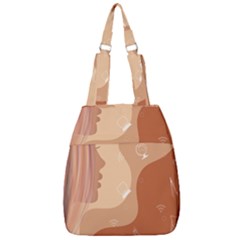 Online Woman Beauty Brown Center Zip Backpack by Mariart