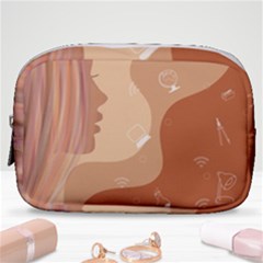 Online Woman Beauty Brown Make Up Pouch (small) by Mariart