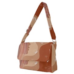 Online Woman Beauty Brown Full Print Messenger Bag (m)