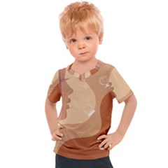 Online Woman Beauty Brown Kids  Sports Tee