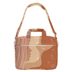 Online Woman Beauty Brown Shoulder Laptop Bag by Mariart