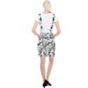 Black And White Graffiti Abstract Collage Braces Suspender Skirt View2