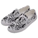 Black And White Graffiti Abstract Collage Men s Canvas Slip Ons View2