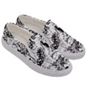 Black And White Graffiti Abstract Collage Men s Canvas Slip Ons View3