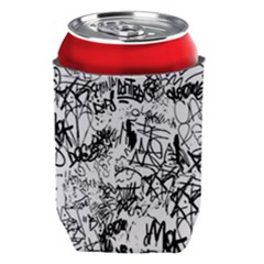 Black And White Graffiti Abstract Collage Can Holder by dflcprintsclothing