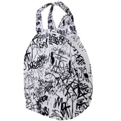 Black And White Graffiti Abstract Collage Travel Backpacks by dflcprintsclothing