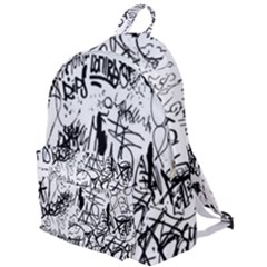 Black And White Graffiti Abstract Collage The Plain Backpack by dflcprintsclothing