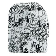 Black And White Graffiti Abstract Collage Drawstring Pouch (3xl) by dflcprintsclothing